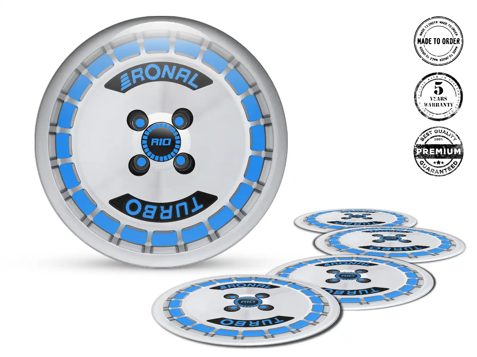 Ronal Emblema Bombado Logo Pegatinas de Aro Alta Calidad